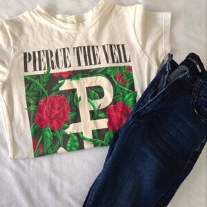 Pierce the Veil - White Floral T-Shirt